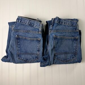 Lot of 2 Arizona Jean Co Mens Straight Jeans Long Inseam Tall Thin Blue Denim